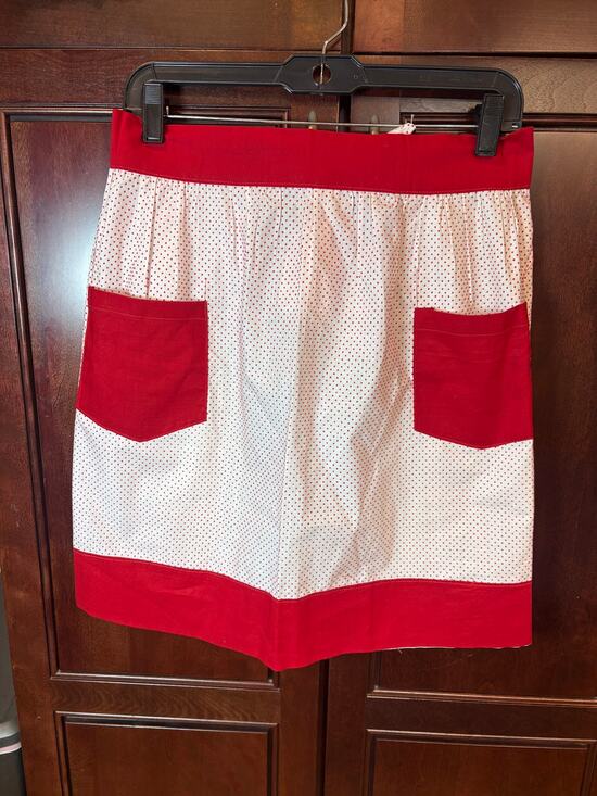 None and/or Unknown Other - Vintage Inspired Waist Apron Red / White Polka Dots Retro